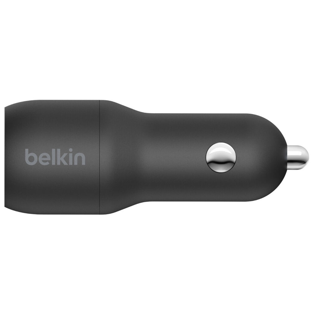 Зарядное устройство Belkin Car Charger (24W) Dual USB-A, USB-A - USB-C, 1m, black (CCE001BT1MBK) изображение 3