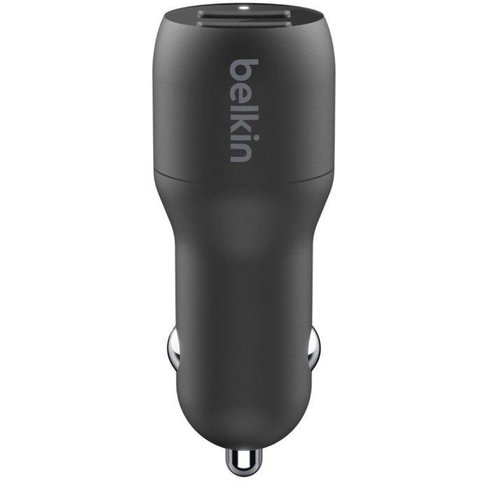 Зарядное устройство Belkin Car Charger (24W) Dual USB-A, USB-A - USB-C, 1m, black (CCE001BT1MBK) изображение 4