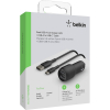 Зарядное устройство Belkin Car Charger (24W) Dual USB-A, USB-A - USB-C, 1m, black (CCE001BT1MBK) изображение 5