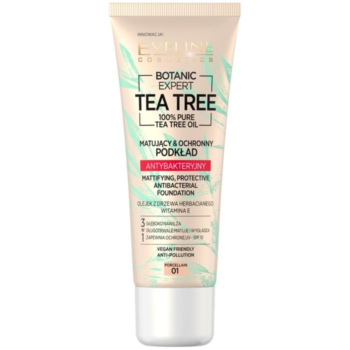 Тональный крем Eveline Cosmetics Botanic Expert Antibacterial 01 - Porcelain 30 мл (5903416021629)