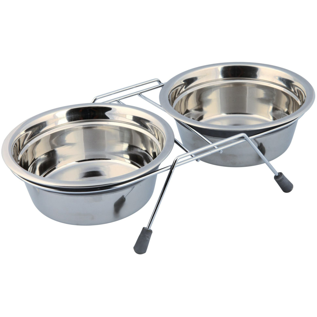 Посуда для собак Trixie не скользящая подставка с мисками 950 мл/16 см (4011905252322)