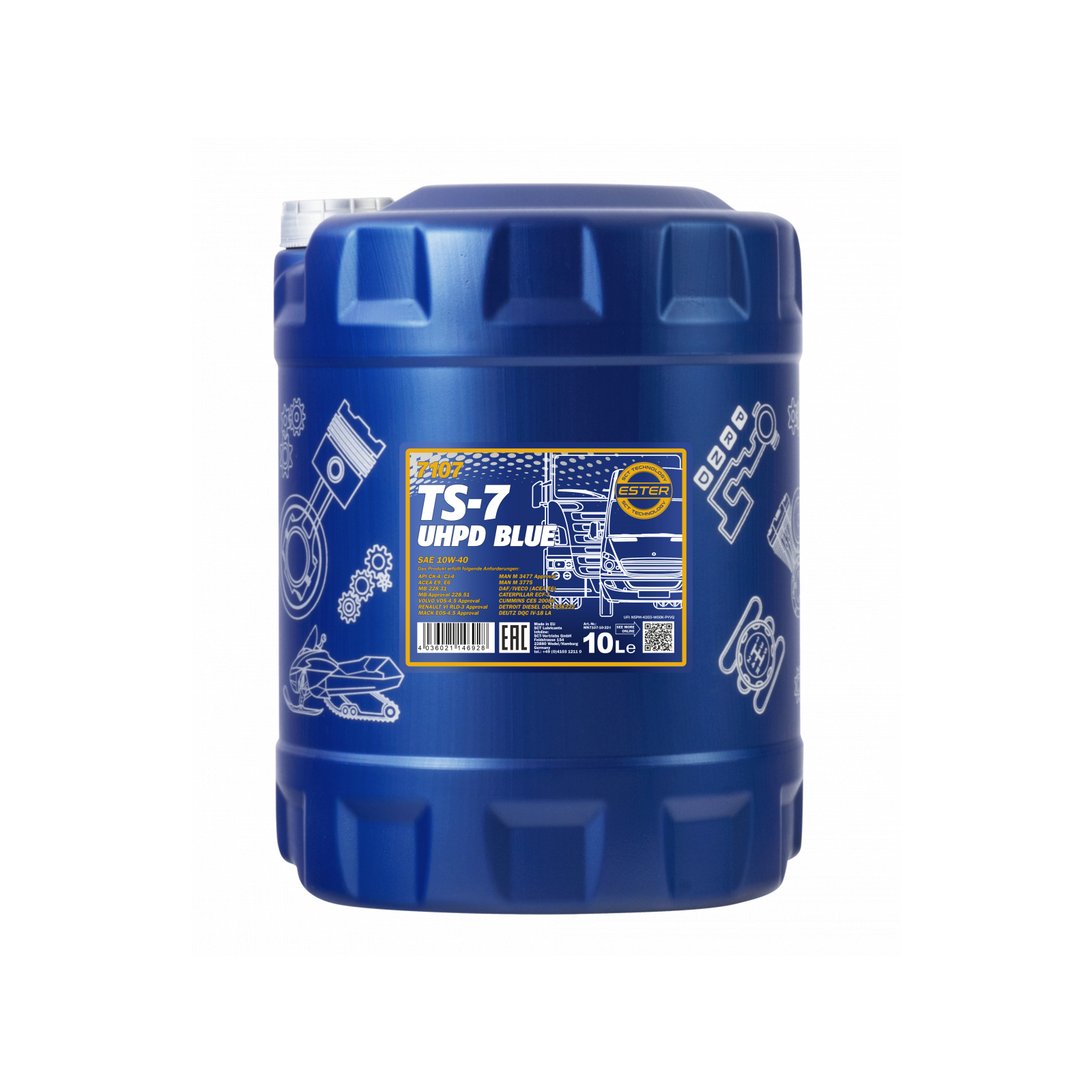 Моторна олива Mannol TS-7 BLUE UHPD 10л 10W-40 (MN7107-10)