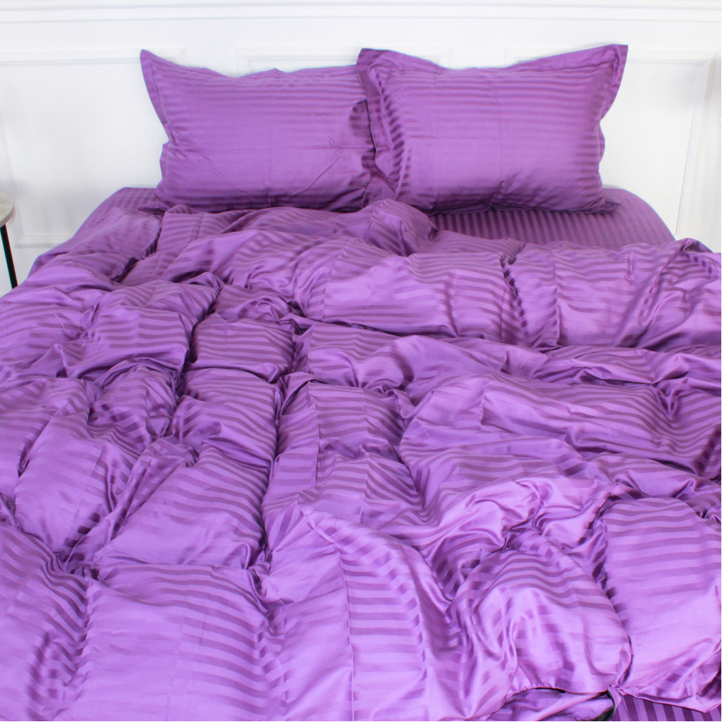 Постельное белье MirSon Satin Stripe 30-0009 Purple 200х220 Евро (2200005250723)