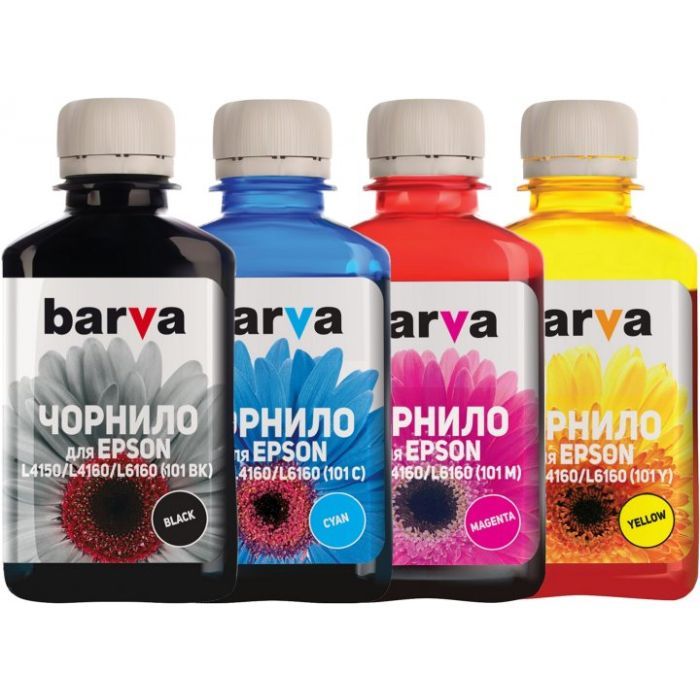 Чорнило Barva Epson 101, 4х180 мл (E101-180-MP)