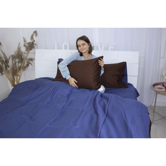 Постільна білизна MirSon Сатин Premium Azure 0211+4052 2х160х220 (2200001718517) зображення 4