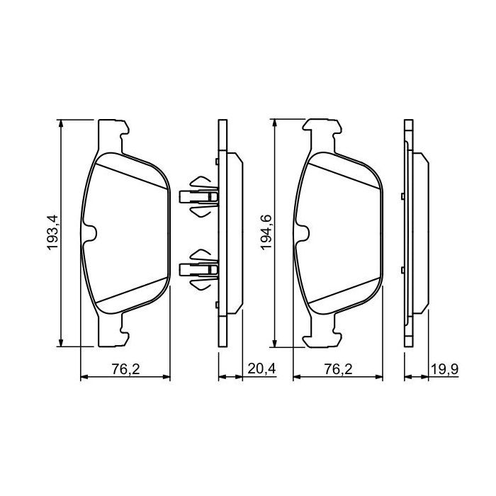 Гальмівні колодки Bosch 0 986 494 305 зображення 2