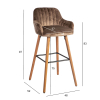 Барний стілець Home4You ARIEL brown (26505) зображення 2