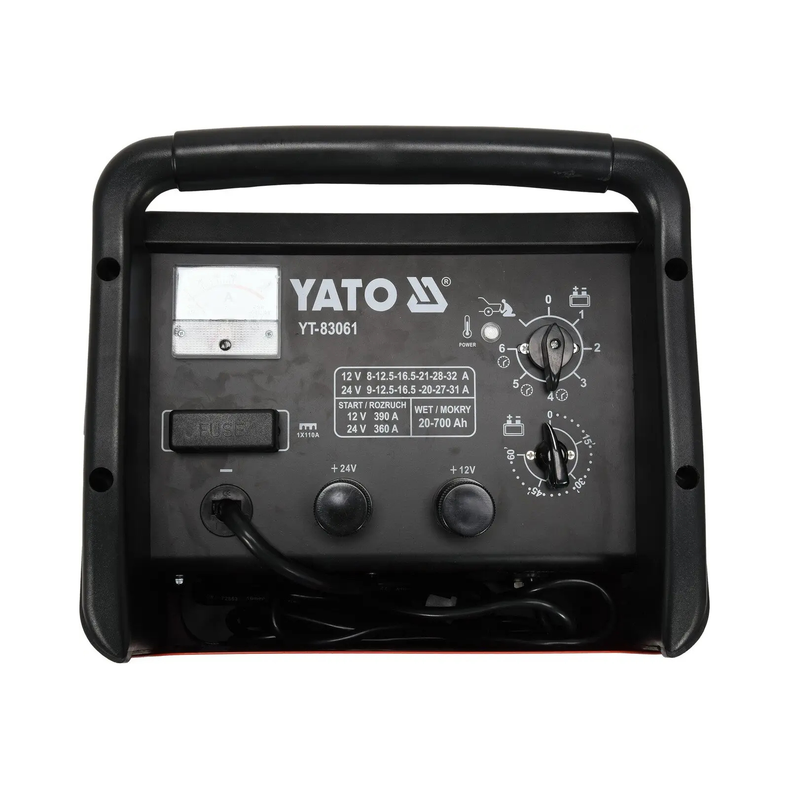 Зарядное устройство для автомобильного аккумулятора Yato YT-83061 изображение 2