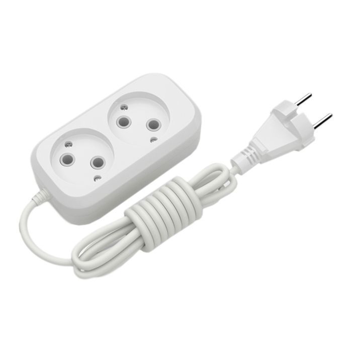 Сетевой удлинитель Electrum C-ES-1784 5.0m, 2 роз, white (C-ES-1784)