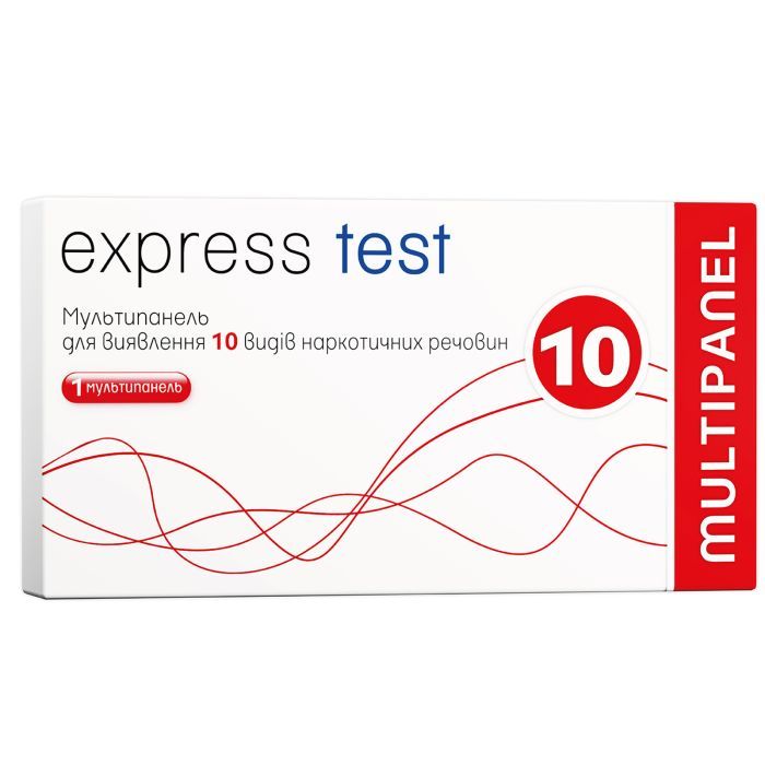 Тест на наркотики Express Test Мультипанель для определения 10 видов наркотических веществ (7640162323574)