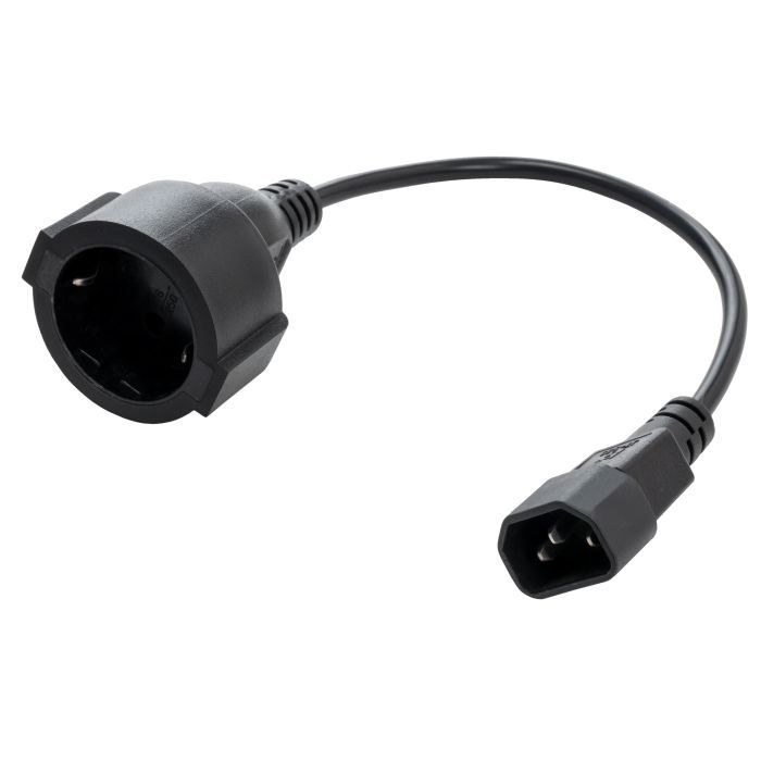 Кабель питания C14 M to Schuko F 0.75mm2 Copper Vinga (VPCC14S75C) изображение 2