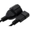 Кабель питания C14 M to Schuko F 0.75mm2 Copper Vinga (VPCC14S75C) изображение 3