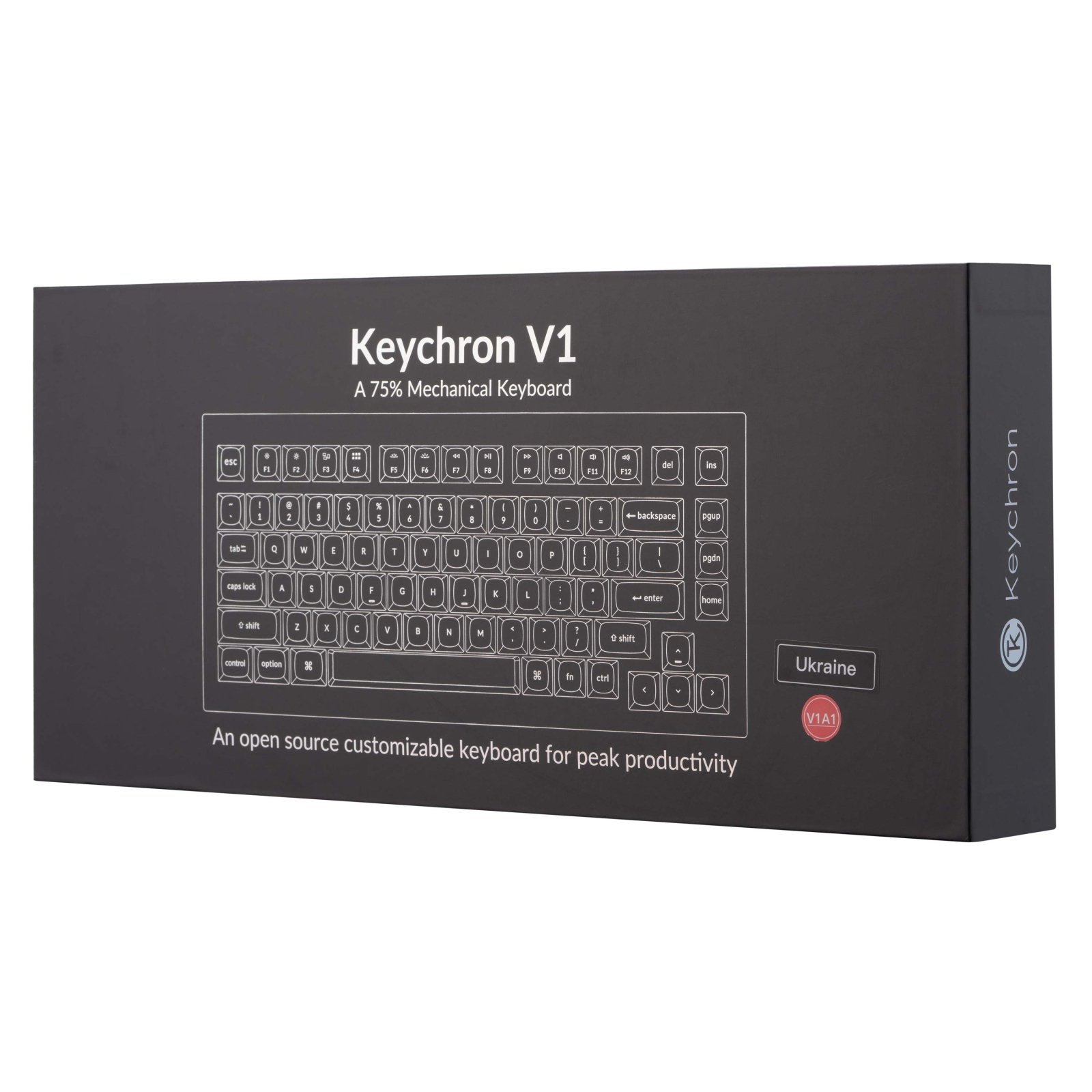 Клавіатура Keychron V1 84 Key QMK Gateron G PRO Red Hot-Swap RGB Frosted Black (V1A1_KEYCHRON) зображення 12