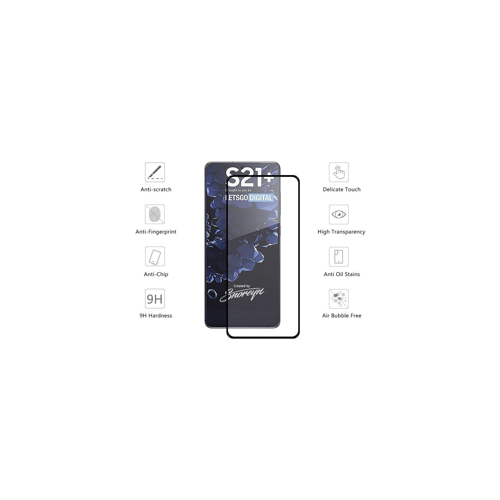 Стекло защитное Drobak Samsung Galaxy S21 Plus (464611) изображение 2
