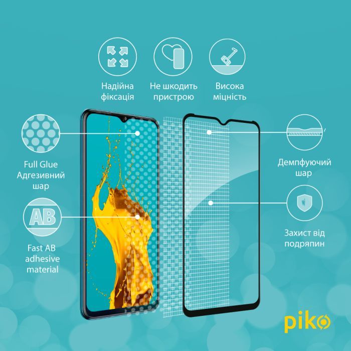 Стекло защитное Piko Full Glue Tecno Spark 8T (1283126542282) изображение 3