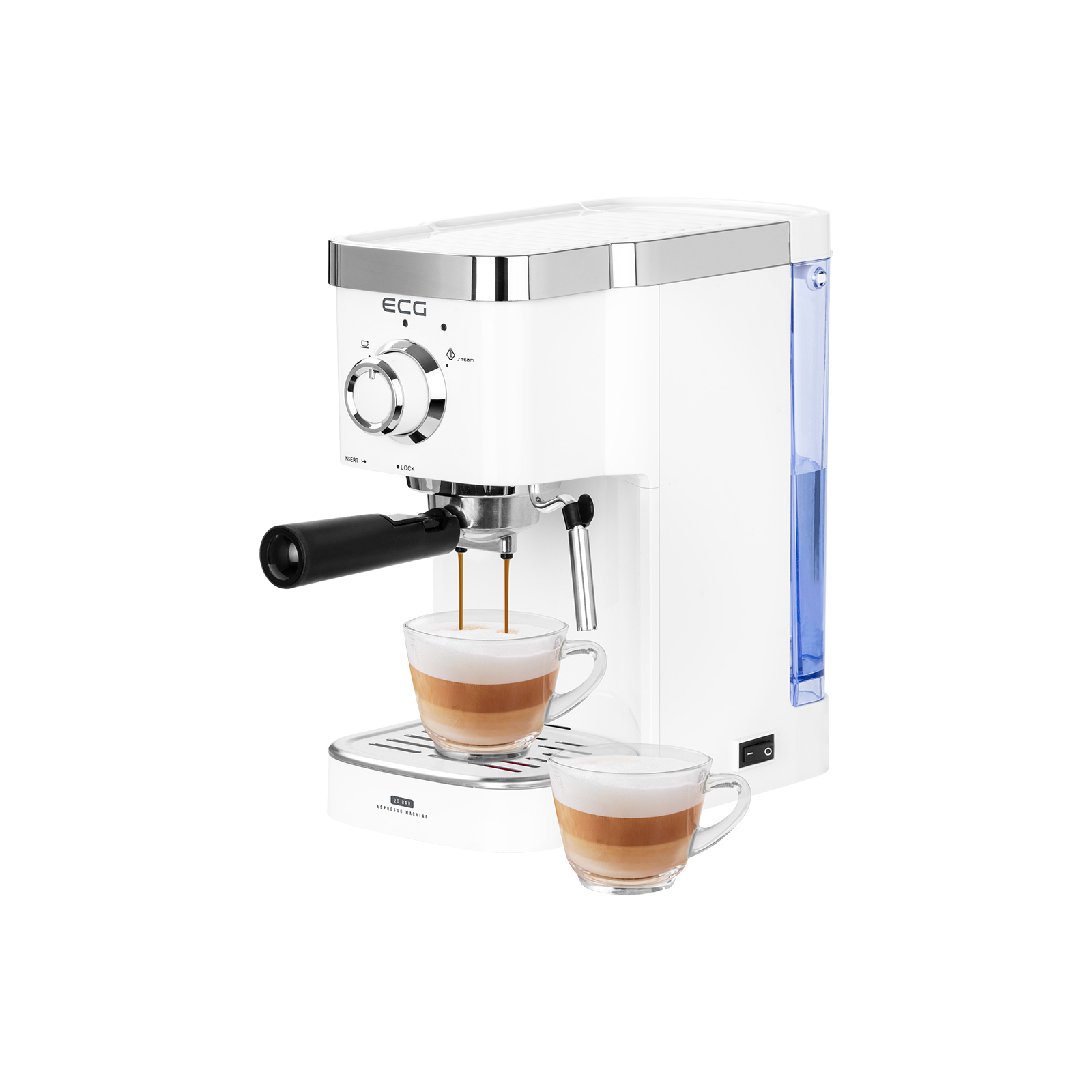 Рожковая кофеварка эспрессо ECG ESP 20301 White (ESP20301 White) изображение 8