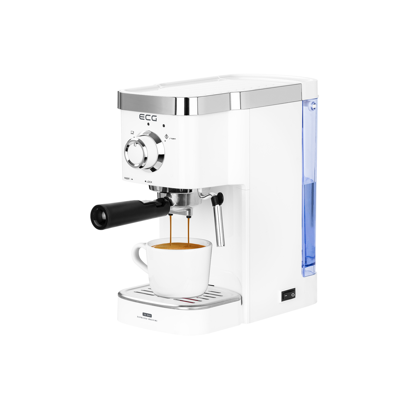 Рожковая кофеварка эспрессо ECG ESP 20301 White (ESP20301 White) изображение 9