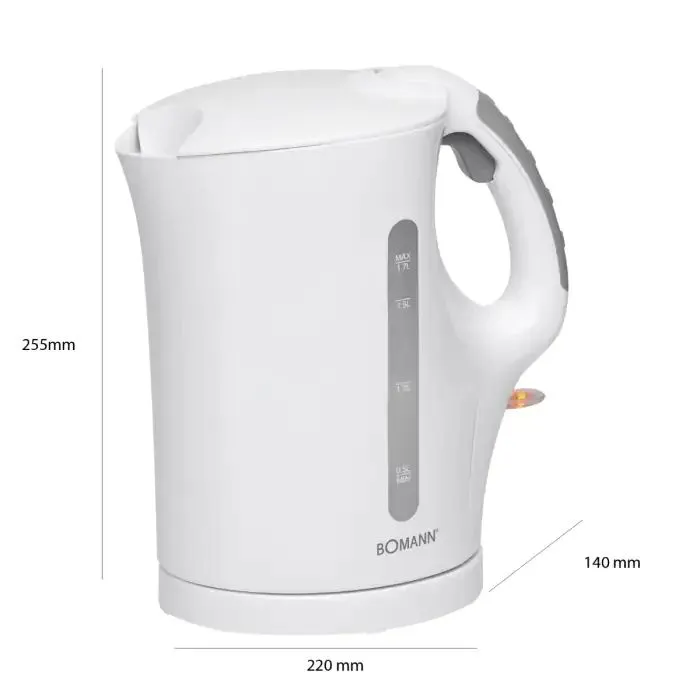 Електрочайник Bomann WK 5011 CB white (WK5011CB white) зображення 2