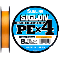 Фото - Волосінь і шнури Sunline Шнур  Siglon PE н4 150m 0.5/0.121mm 8lb/3.3kg Помаранч  (1658.09.29)