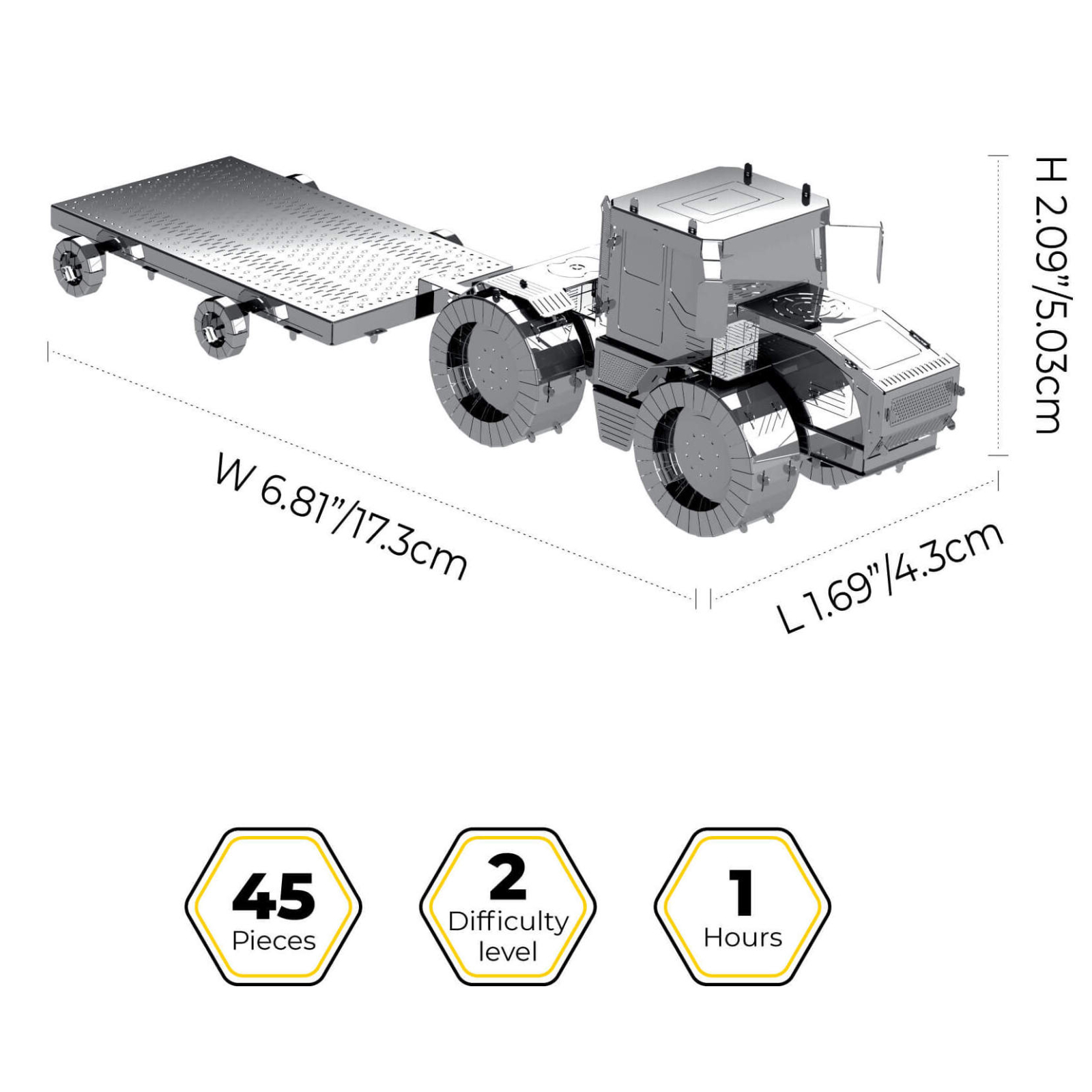 Конструктор Metal Time коллекционная модель Tractor Slobozhanets (MT074) изображение 2
