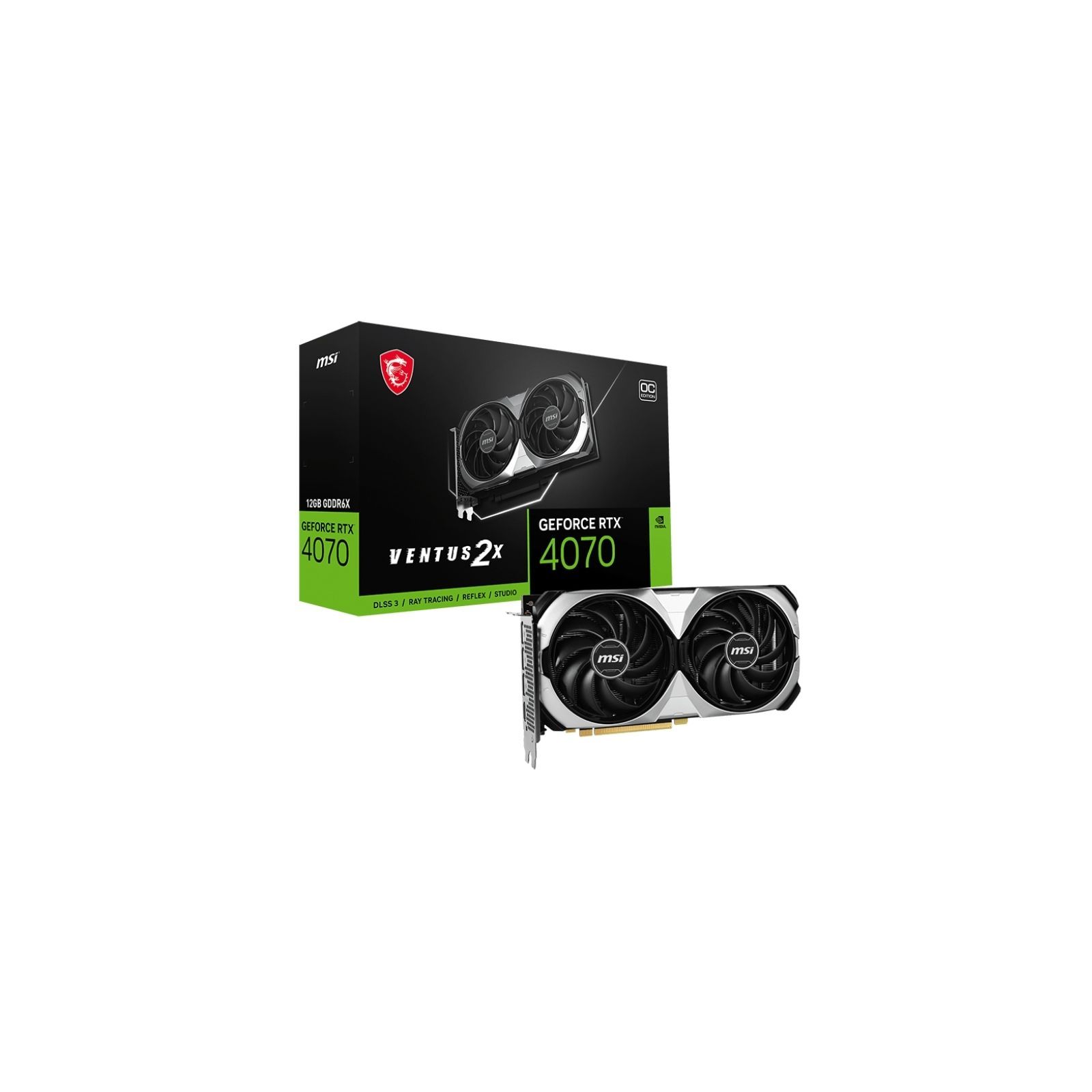 Видеокарта MSI GeForce RTX4070 12Gb VENTUS 2X OC (RTX 4070