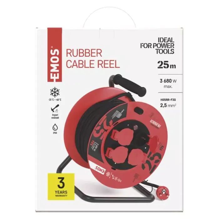 Мережевий подовжувач EMOS P19625, 25m, 2.5mm2 (P19625) зображення 7