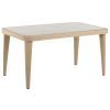 Стол садовый Tilia Osaka 90x150 см с наружным стеклом кофейный, ножки пластиковые. (10059)