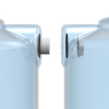 Ємність для води Вігер вертикальна харчова 1000 л вузька, кришка з клапаном синя (13231) зображення 4