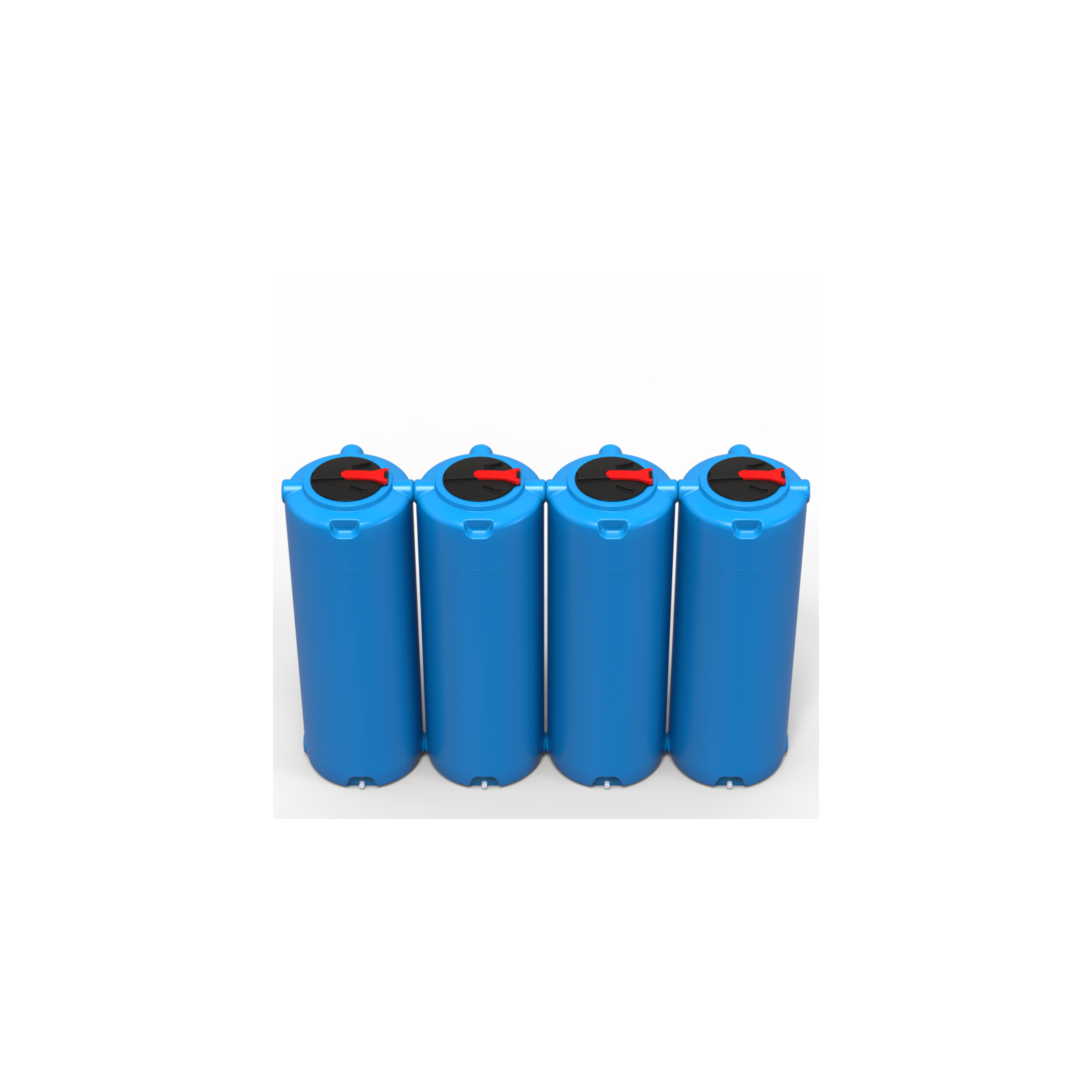 Емкость для воды Вігер вертикальная пищевая 1000 л узкая, крышка с клапаном синяя (13231) изображение 6