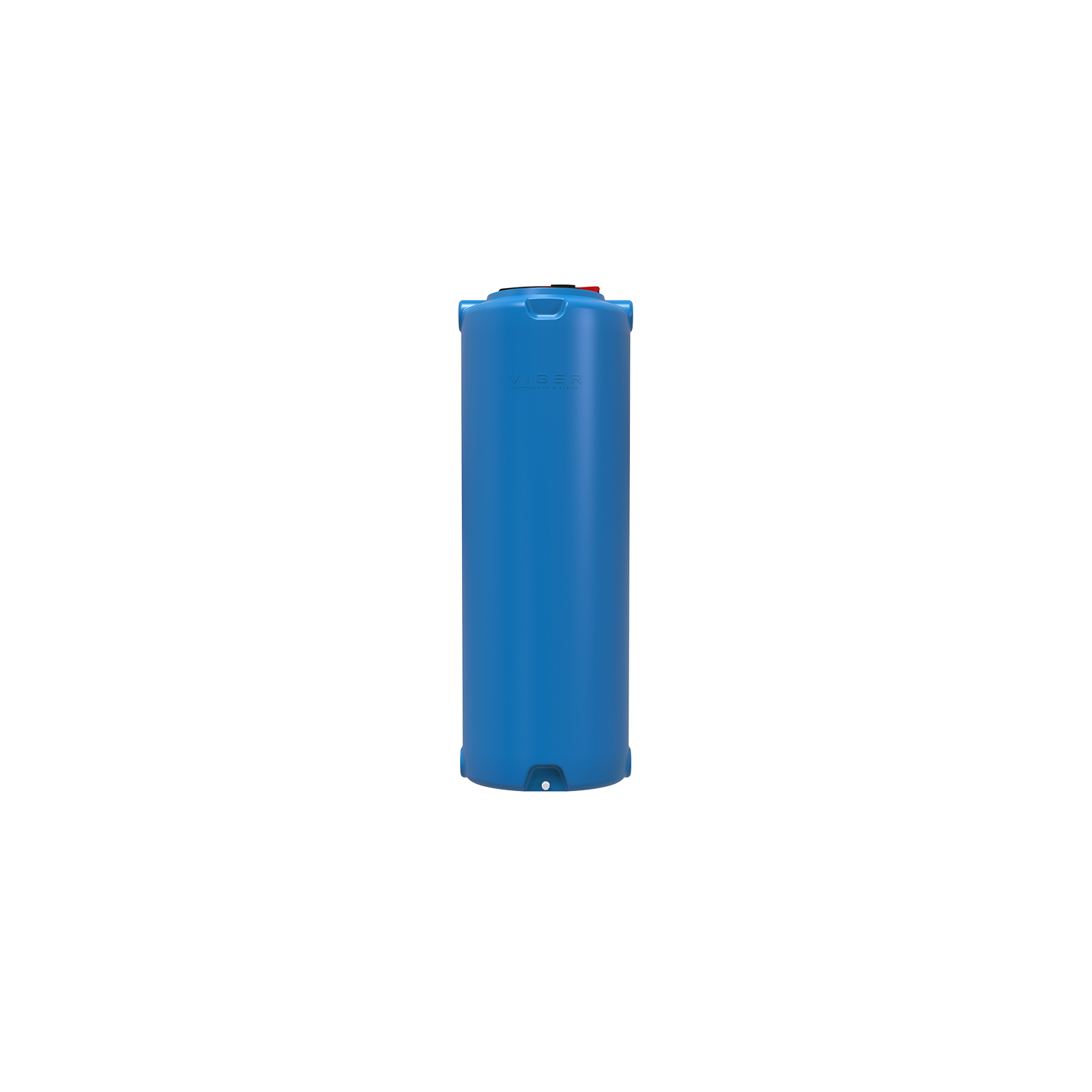 Ємність для води Вігер вертикальна харчова 1000 л вузька, кришка з клапаном синя (13231)