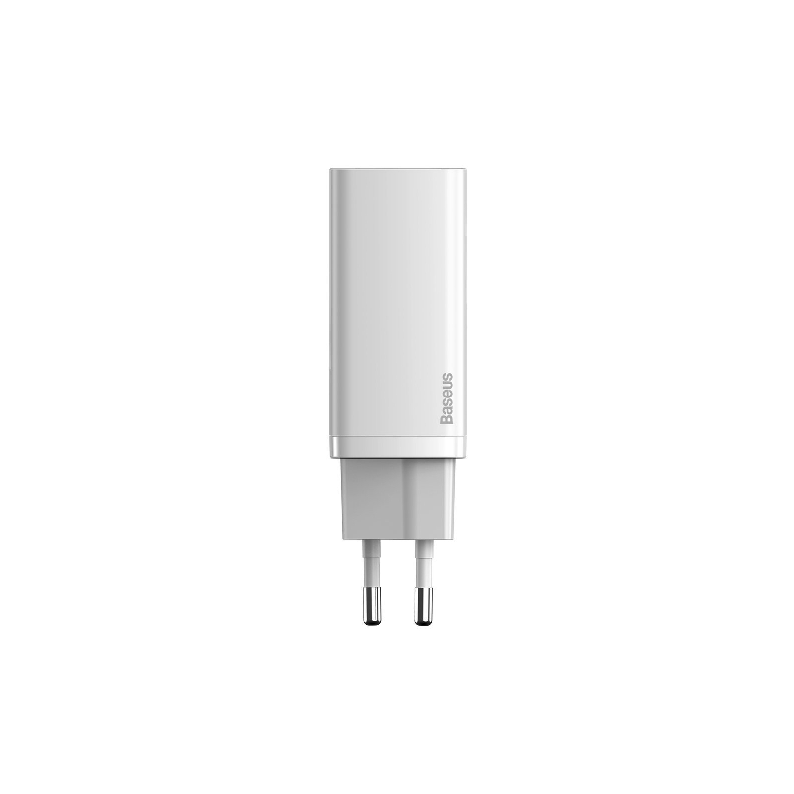 Зарядний пристрій Baseus 2xUSB 65W GaN (USB-C+USB-A) white (CCGAN2L-B02) зображення 2