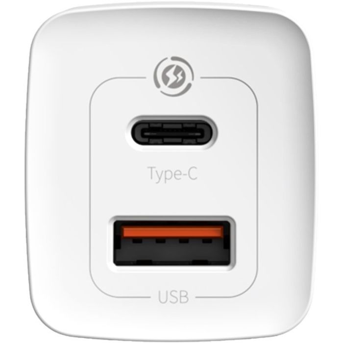 Зарядное устройство Baseus 2xUSB 65W GaN (USB-C+USB-A) black (CCGAN2L-B01) изображение 4
