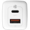 Зарядное устройство Baseus 2xUSB 65W GaN (USB-C+USB-A) white (CCGAN2L-B02) изображение 4