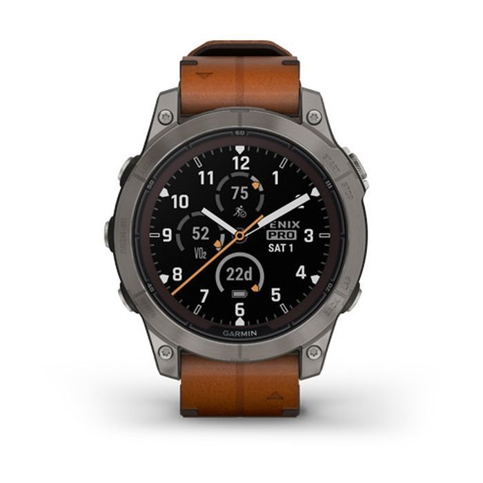 Смарт-годинник Garmin fenix 7 Pro Saph Solar, Ti w/Chestnut Lthr Band, Excl, GPS (010-02777-30) зображення 2