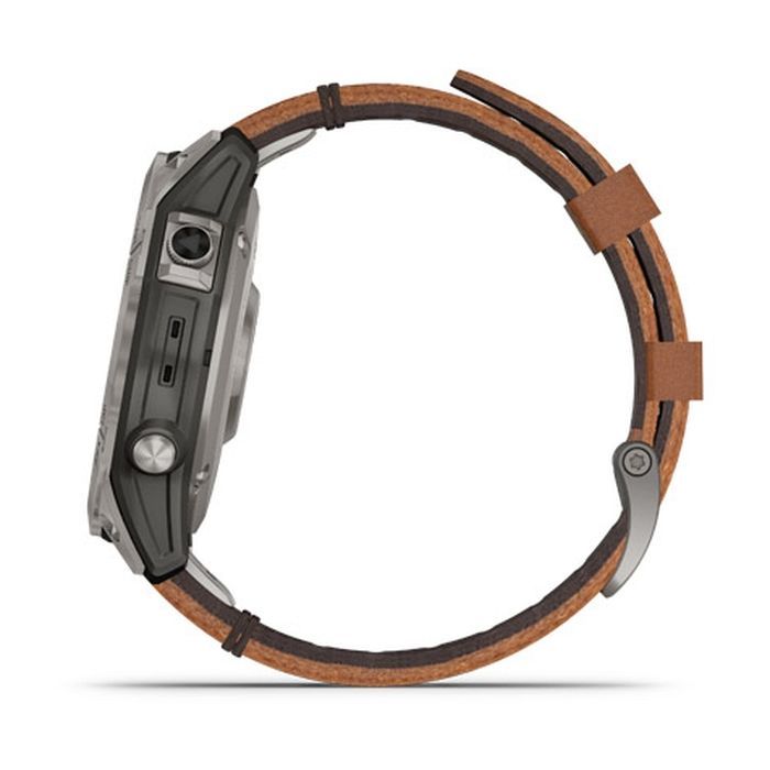 Смарт-годинник Garmin fenix 7 Pro Saph Solar, Ti w/Chestnut Lthr Band, Excl, GPS (010-02777-30) зображення 5