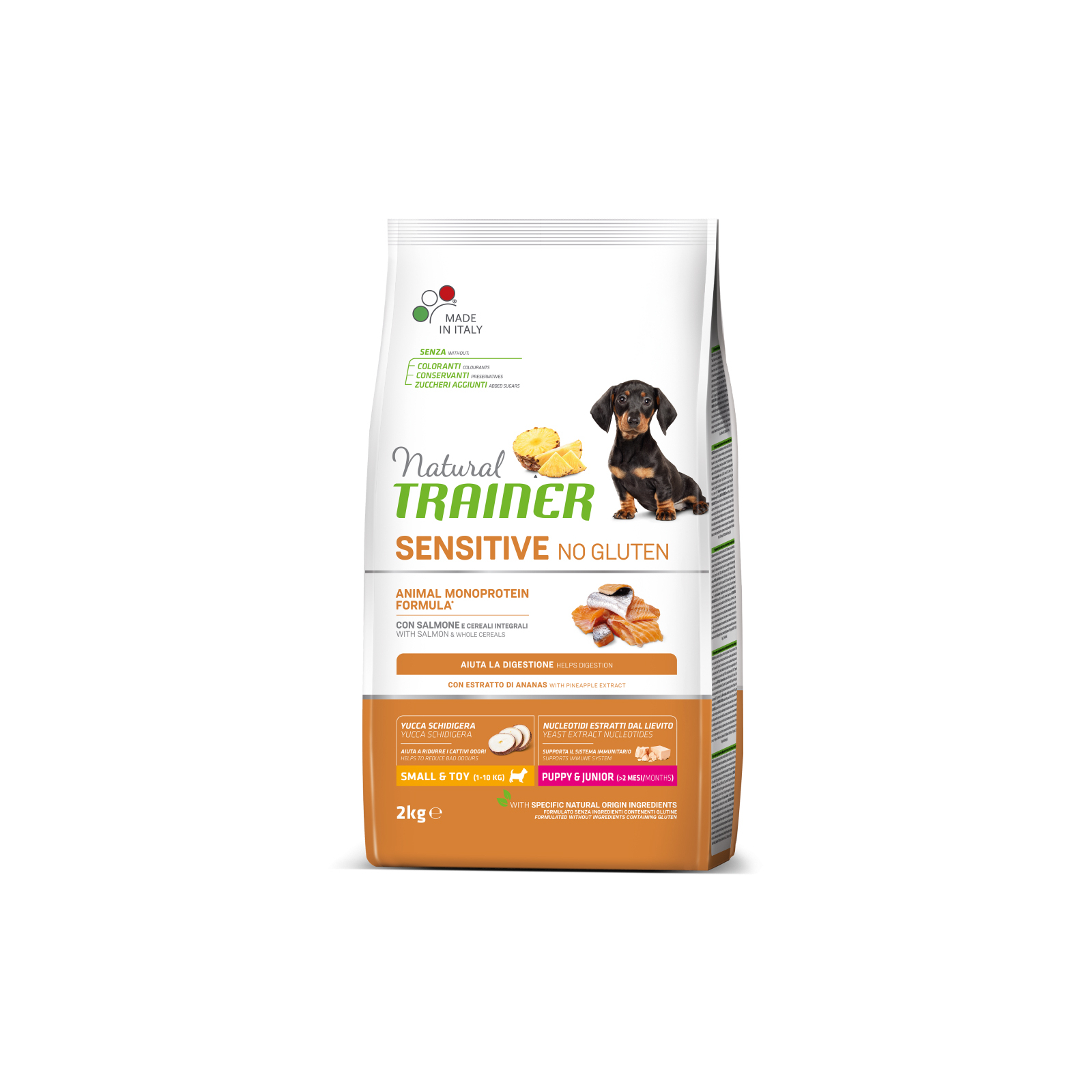 Сухой корм для собак Trainer Natural Dog Sensitive Puppy&Junior Mini With Salmon 2 кг (8059149252360)