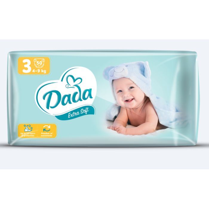 Підгузки Dada Extra Soft 3 Midi (4-9 кг) 50 шт (4820174981020)