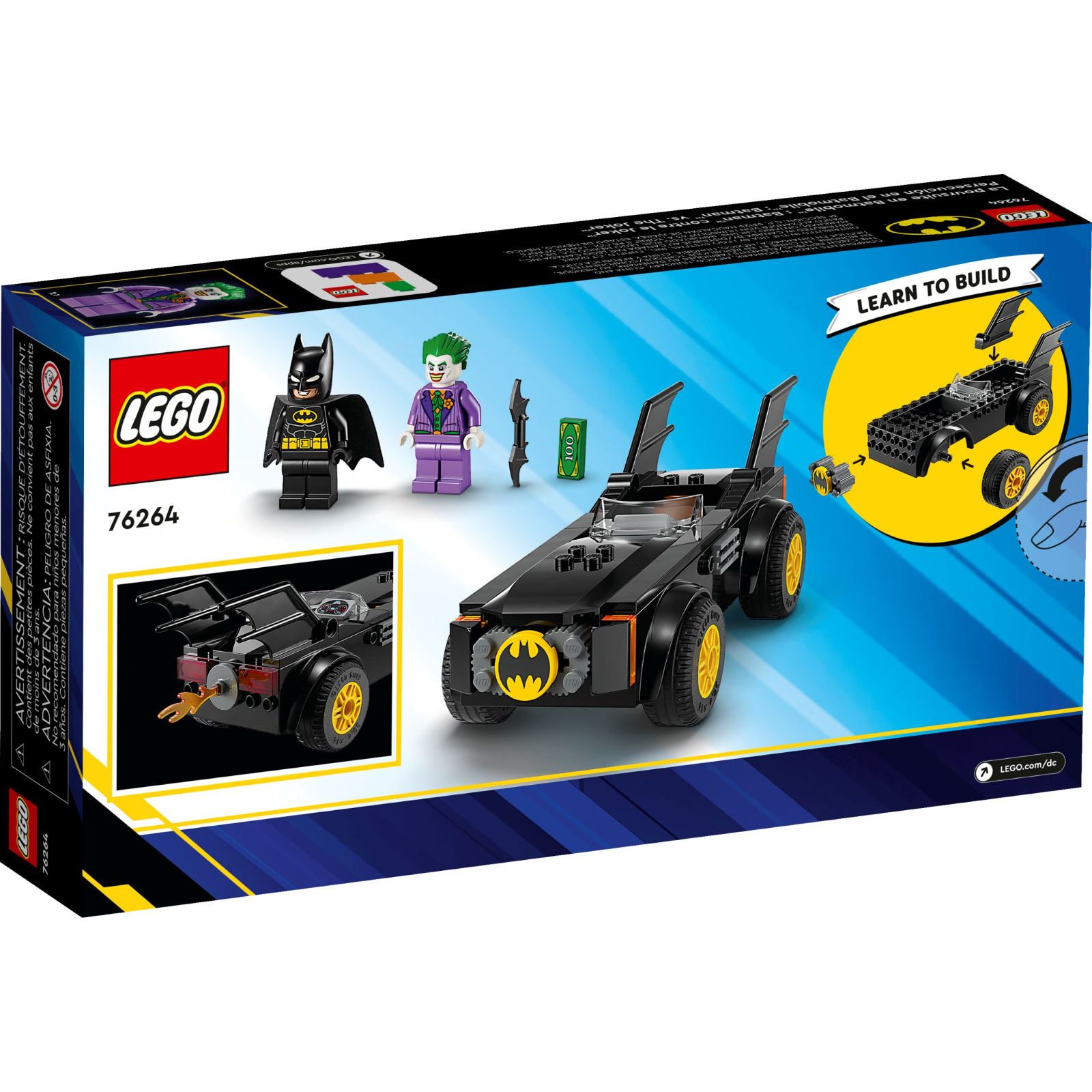 Конструктор LEGO DC Batman Погоня на Бэтмобиле: Бэтмен против Джокера 54 детали (76264) изображение 6