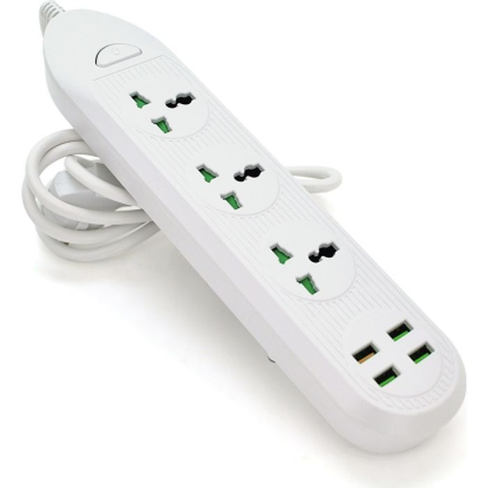 Мережевий фільтр живлення Voltronic TВ-Т16, 4роз, 3*USB White (ТВ-Т16-White)