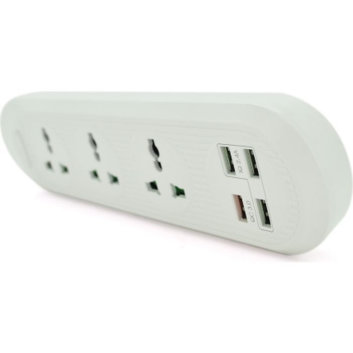 Мережевий фільтр живлення Voltronic TВ-Т16, 4роз, 3*USB White (ТВ-Т16-White) зображення 2