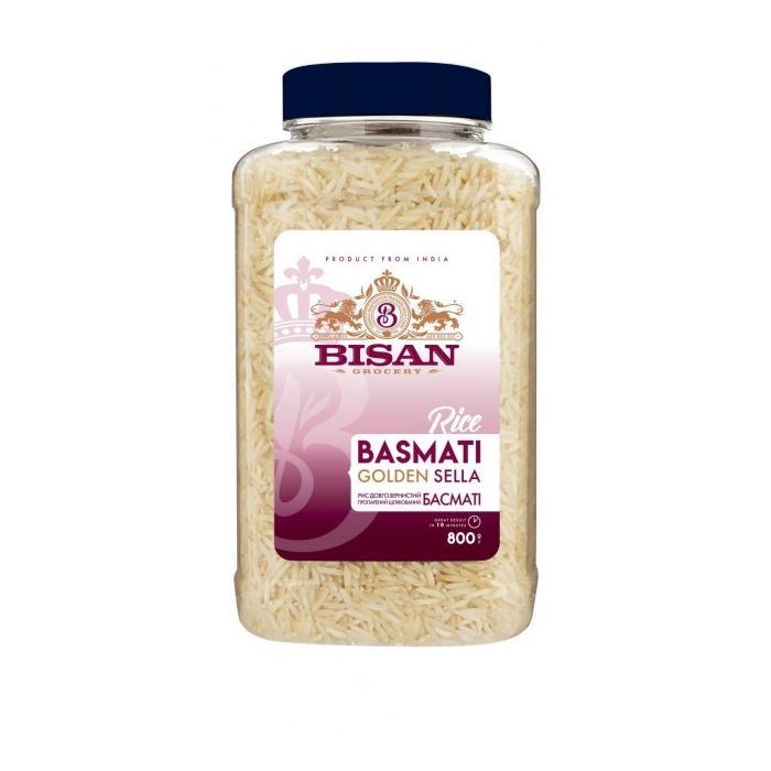 Крупа Bisan Рис Басмати Golden Sella 800 г (4820186122770)