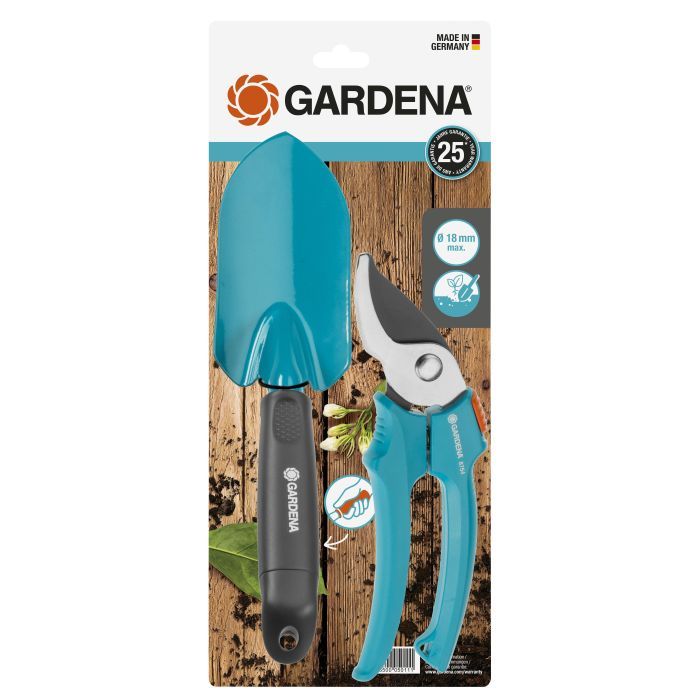 Набір інструментів Gardena садових Classic (секатор 18 мм + совок 8 см) (12201-20.000.00) зображення 2
