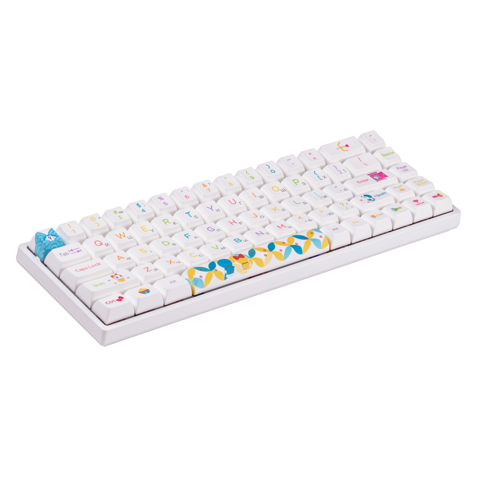 Клавіатура Akko 3068B Doraemon Rainbow 68Key CS Jelly Pink UA RGB White (6925758617383) зображення 3