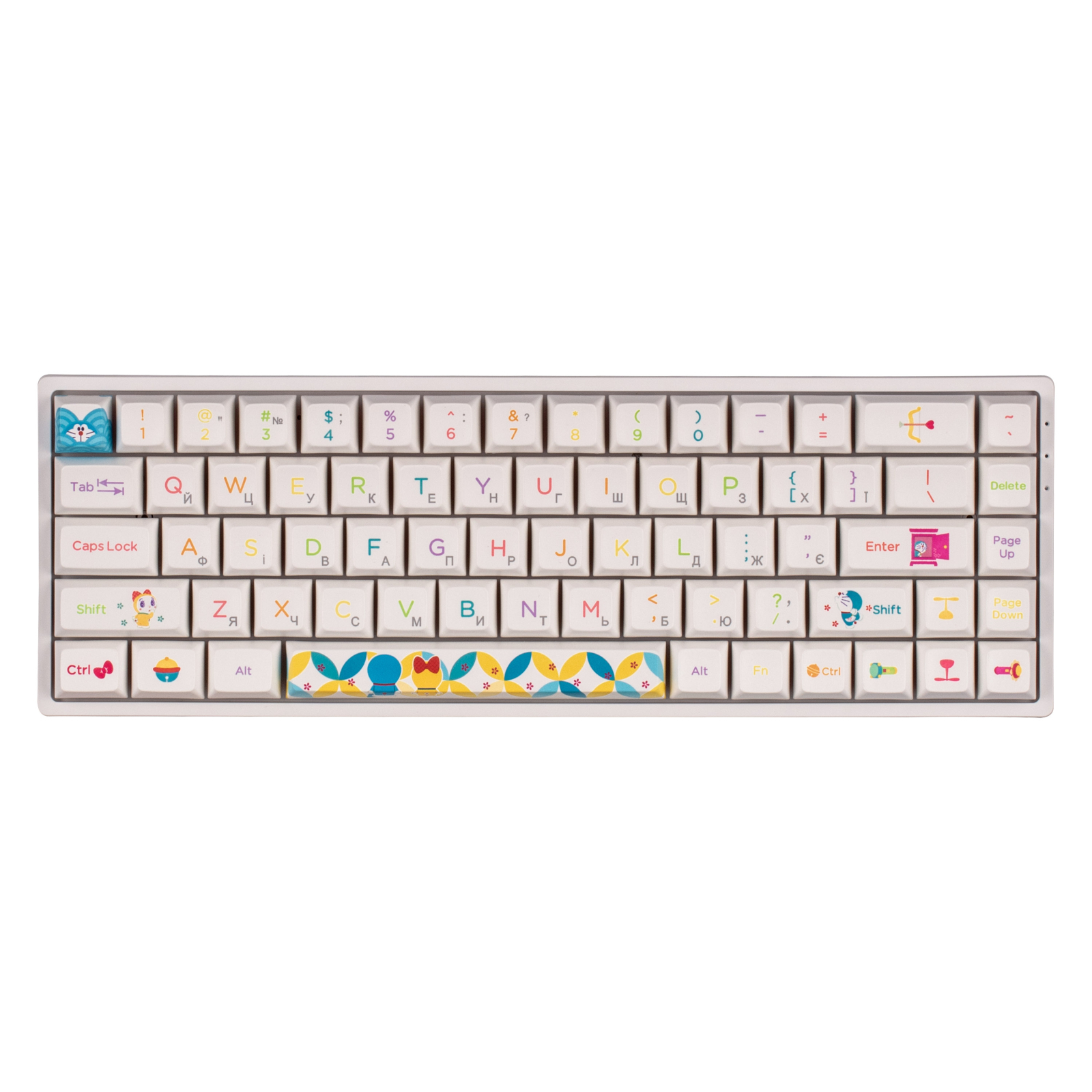 Клавіатура Akko 3068B Doraemon Rainbow 68Key CS Jelly Pink UA RGB White (6925758617383)