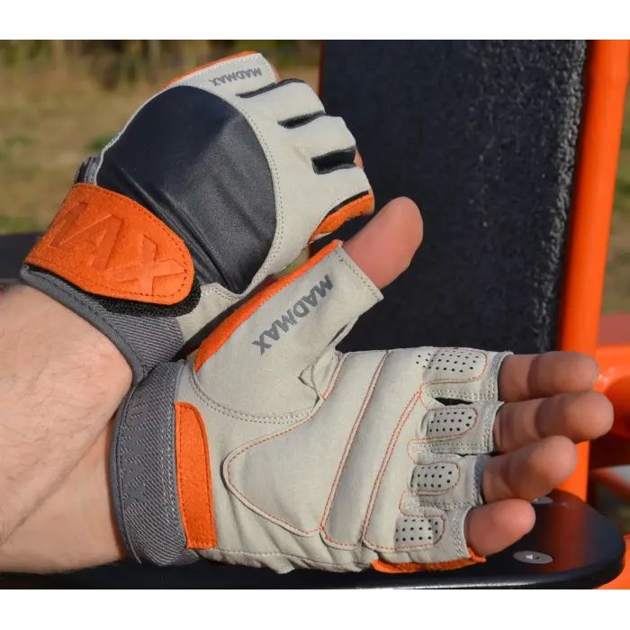 Перчатки для фитнеса MadMax MFG-850 Crazy Grey/Orange XXL (MFG-850_XXL) изображение 6