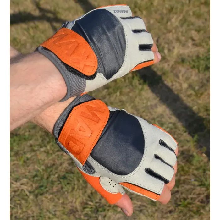 Перчатки для фитнеса MadMax MFG-850 Crazy Grey/Orange XXL (MFG-850_XXL) изображение 8