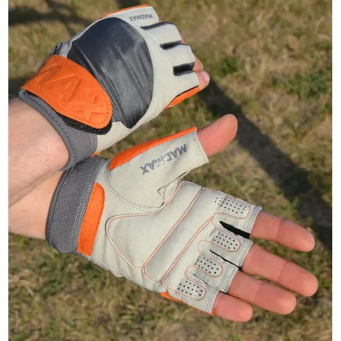 Перчатки для фитнеса MadMax MFG-850 Crazy Grey/Orange XXL (MFG-850_XXL) изображение 9