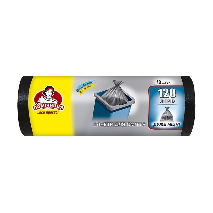 Пакети для сміття Помічниця 120 л 10 шт. (4820012340194)