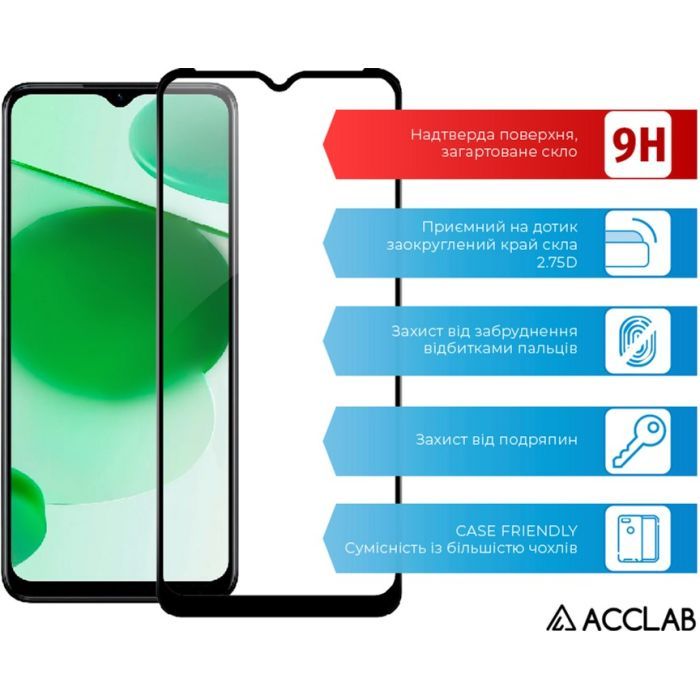 Скло захисне ACCLAB Full Glue Realme C35 (1283126531286) зображення 3