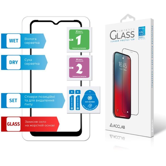 Скло захисне ACCLAB Full Glue Realme C35 (1283126531286) зображення 7
